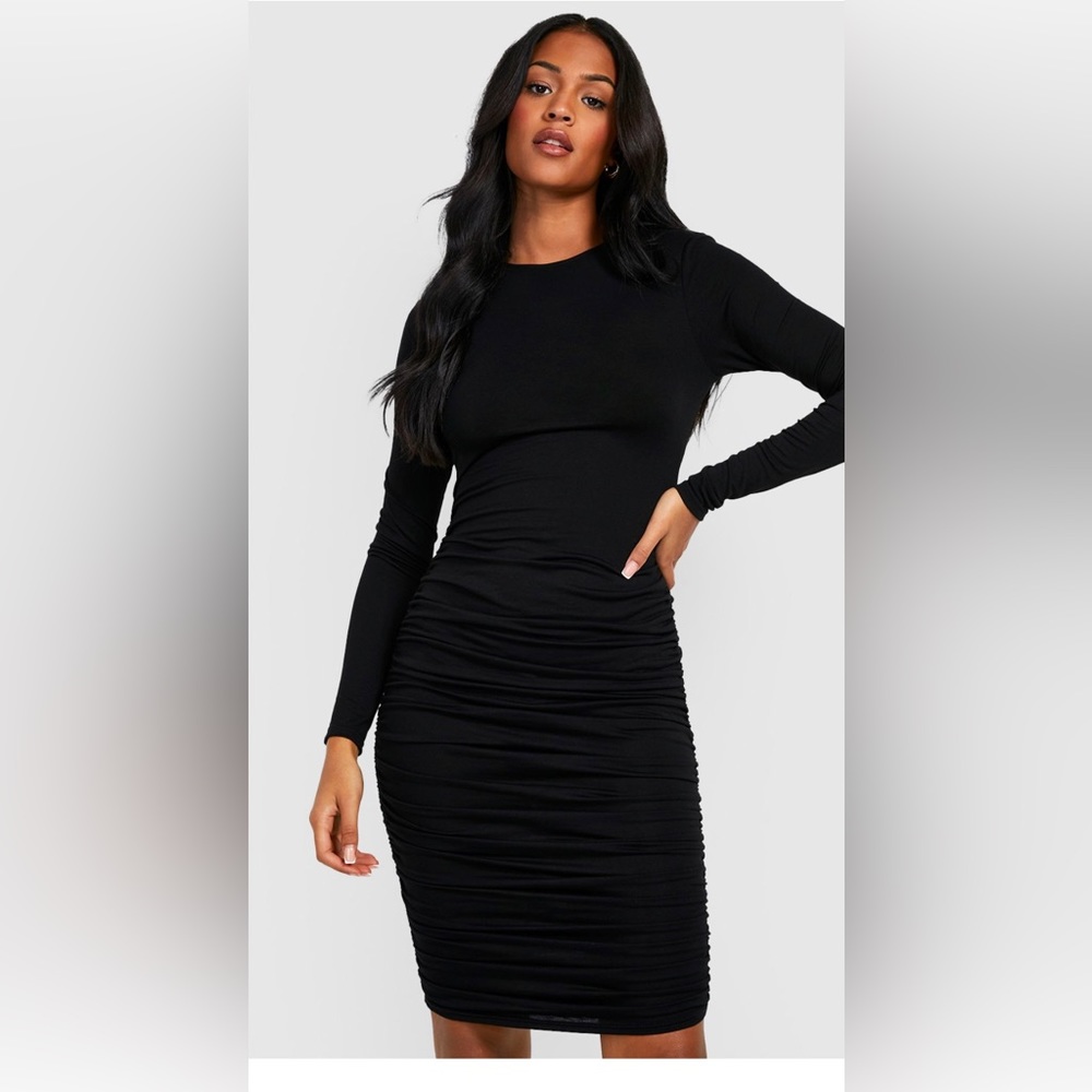 Boohoo Bodycon Ruched Dress
